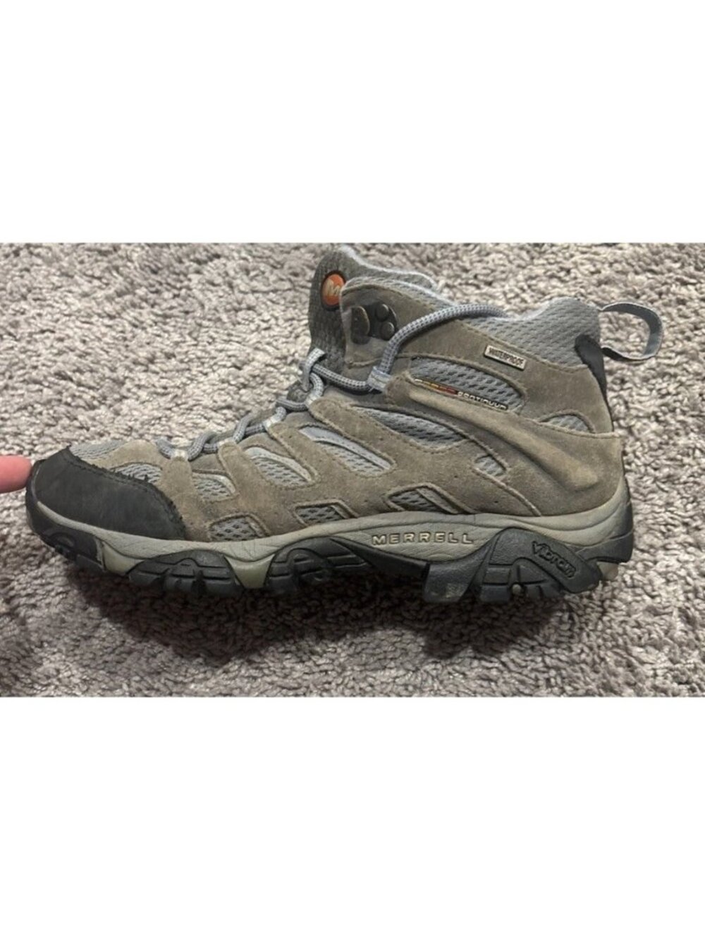 Merrell Waterproof Hiking Boots Grey Periwinkle J88792 Women's Size 9.5